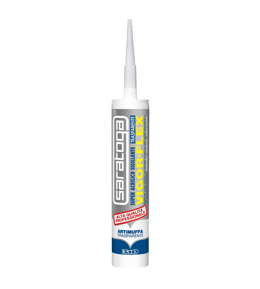 "vigor flex" super acrilico sigillante trasparente 310 ml - saratoga.